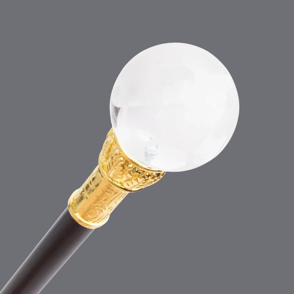 Luxury Gold Cane with Translucent Orb - Bastoni