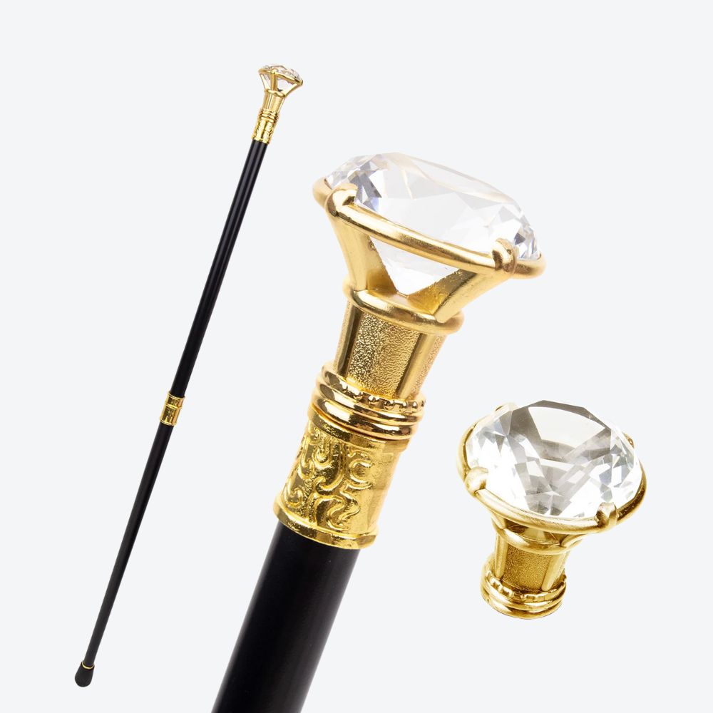Bastoni Blue Diamond Gold Luxury Cane