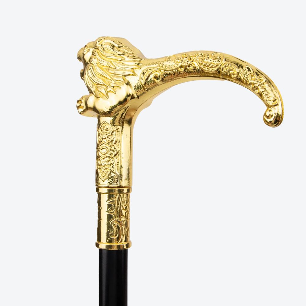 Luxury Golden Imperial Royal Lion Cane - Bastoni
