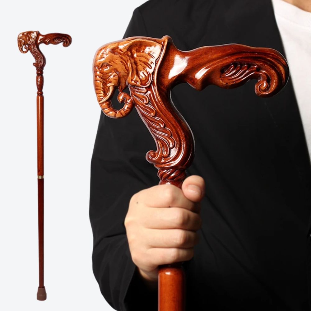 Luxury Wooden Walking Stick Elephant from Savana Bastoni