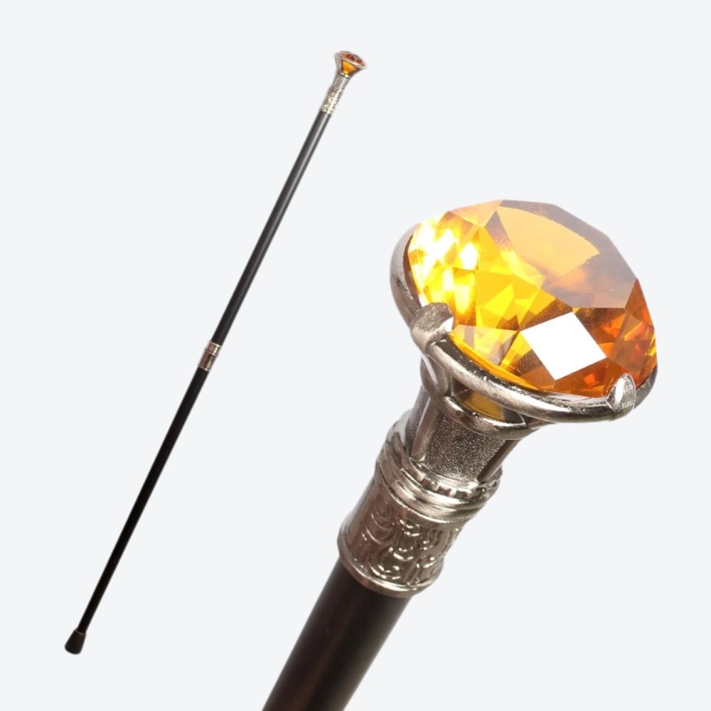 Bastoni Vintage Transparent Diamond Luxury Cane