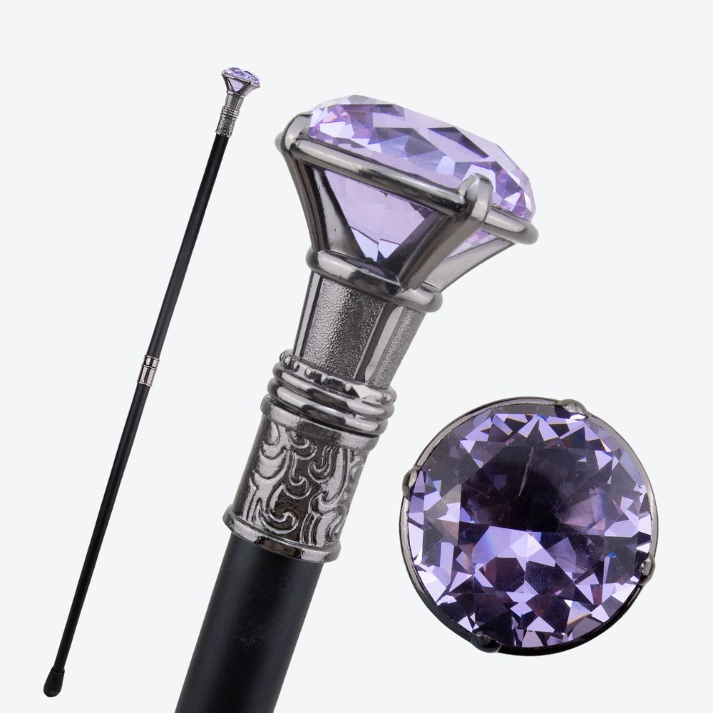 Bastoni Vintage Transparent Diamond Luxury Cane