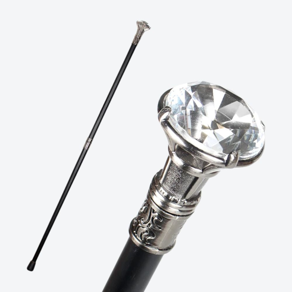 Bastoni Vintage Transparent Diamond Luxury Cane