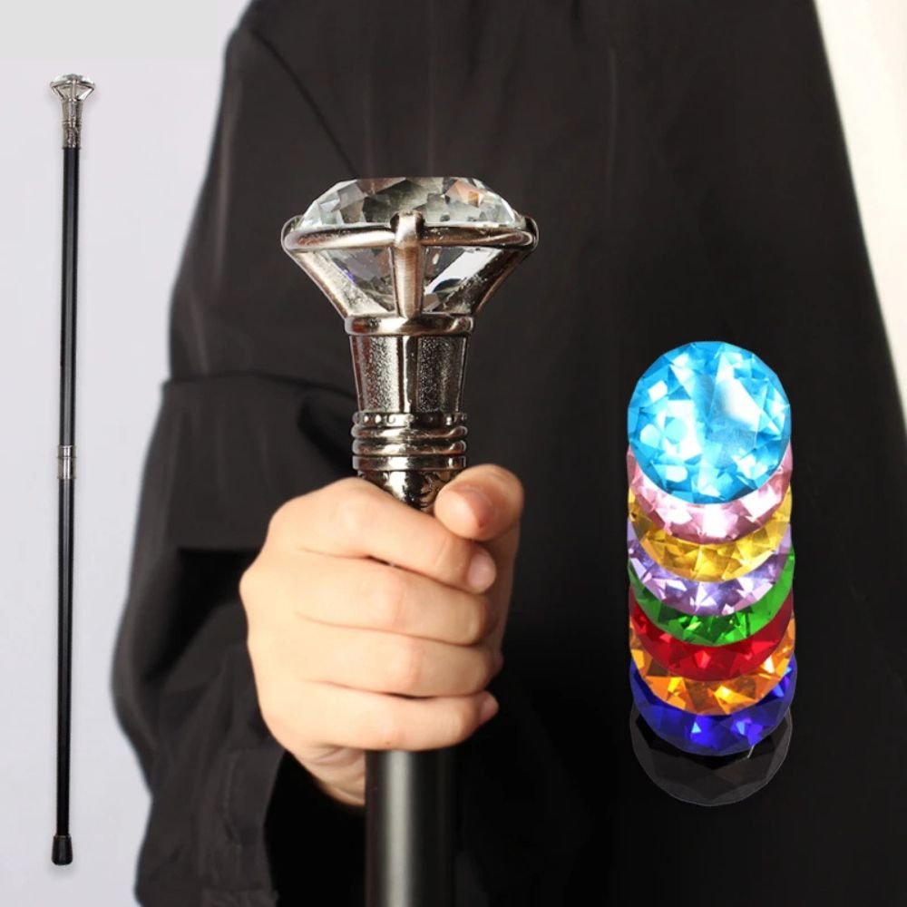 Bastoni Vintage Transparent Diamond Luxury Cane