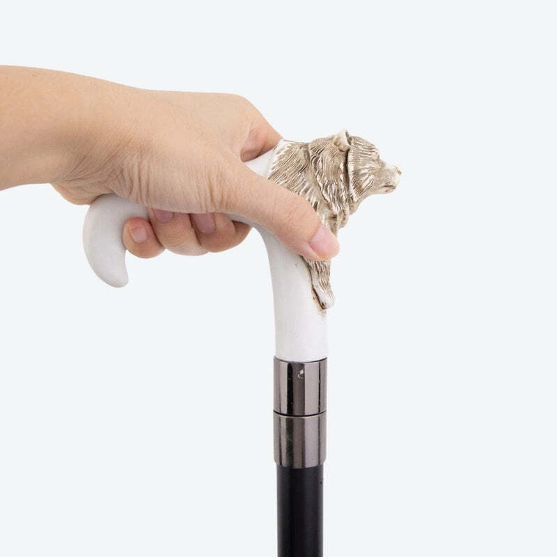 Majestic White Bear Metal Cane-Bastoni UK