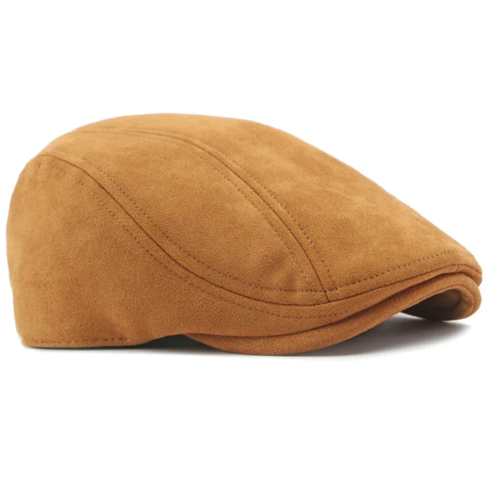 Bastoni Men's Dark Gray Suede Beret