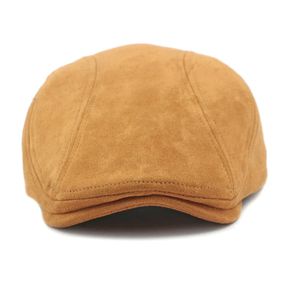 Bastoni Men's Dark Gray Suede Beret