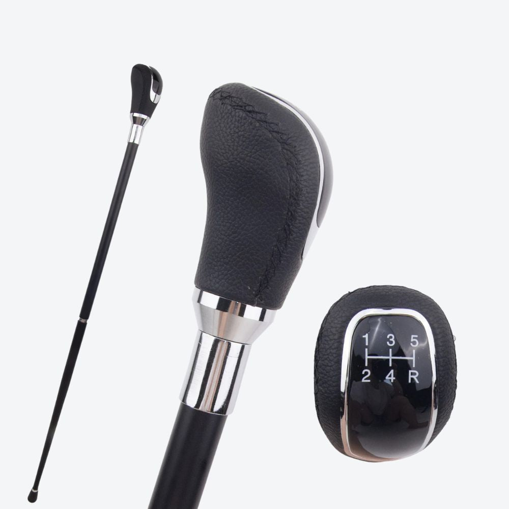 Bastoni Men's Elegant Black/Silver Walking Cane