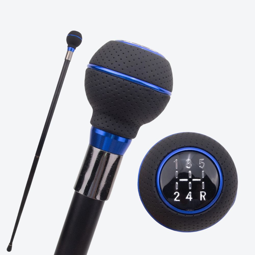 Bastoni Men's Elegant Black/Blue Walking Cane