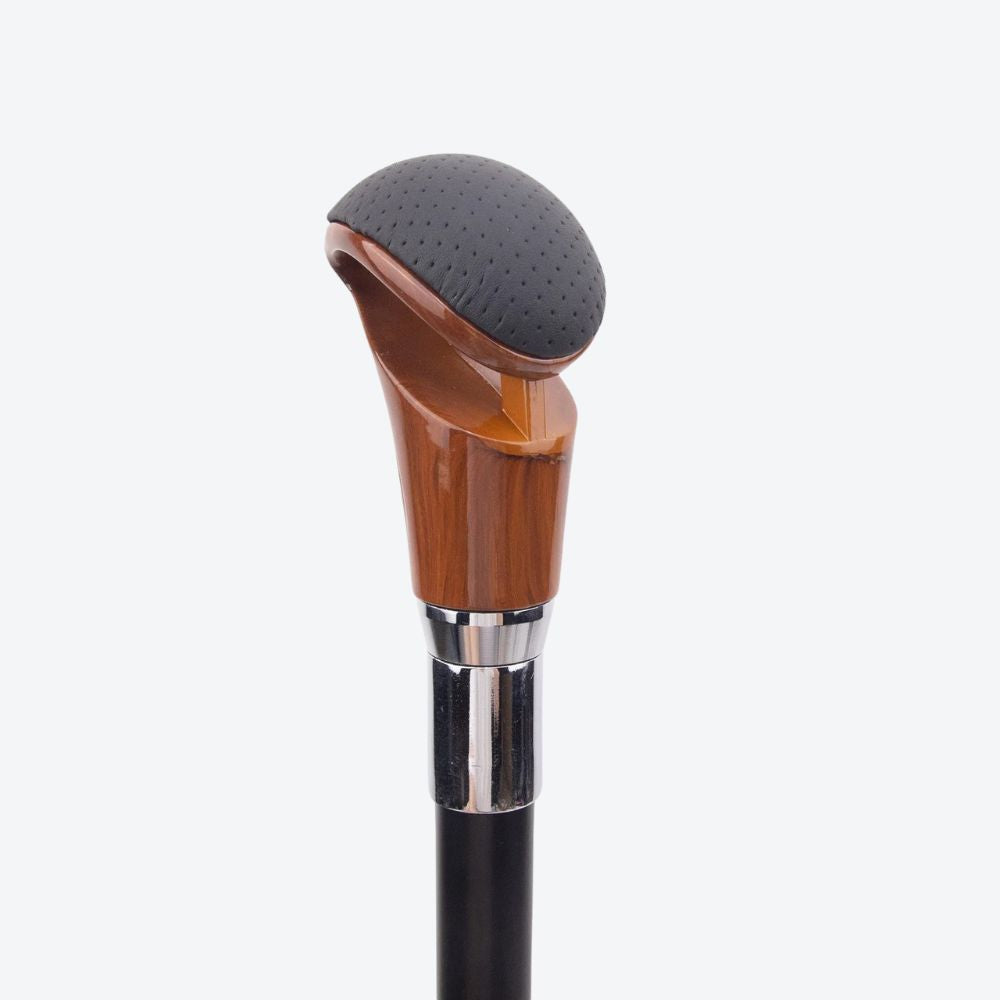 Bastoni Men's Black/Brown Padded Walking Cane