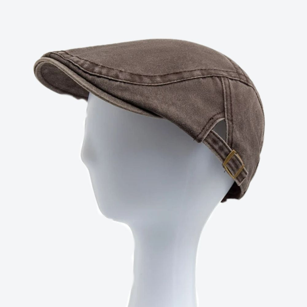 Modern and Elegant Brown Washed Jeans Style Beret - Bastoni
