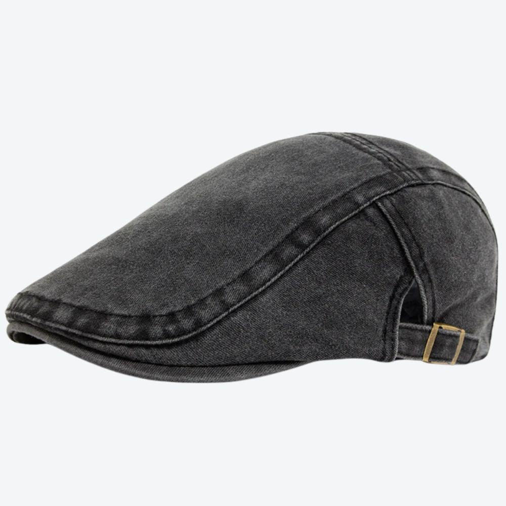 Modern and Elegant Brown Washed Jeans Style Beret - Bastoni