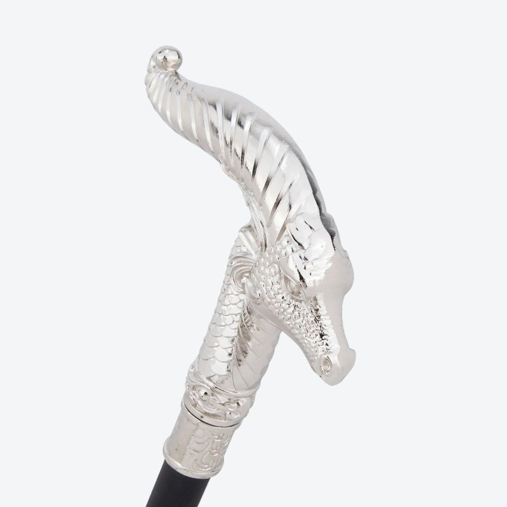 Mountain Goat Metal Classic Cane Silver-Bastoni Co