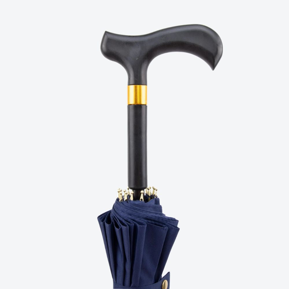Bastoni Navy Blue Windproof Umbrella Cane