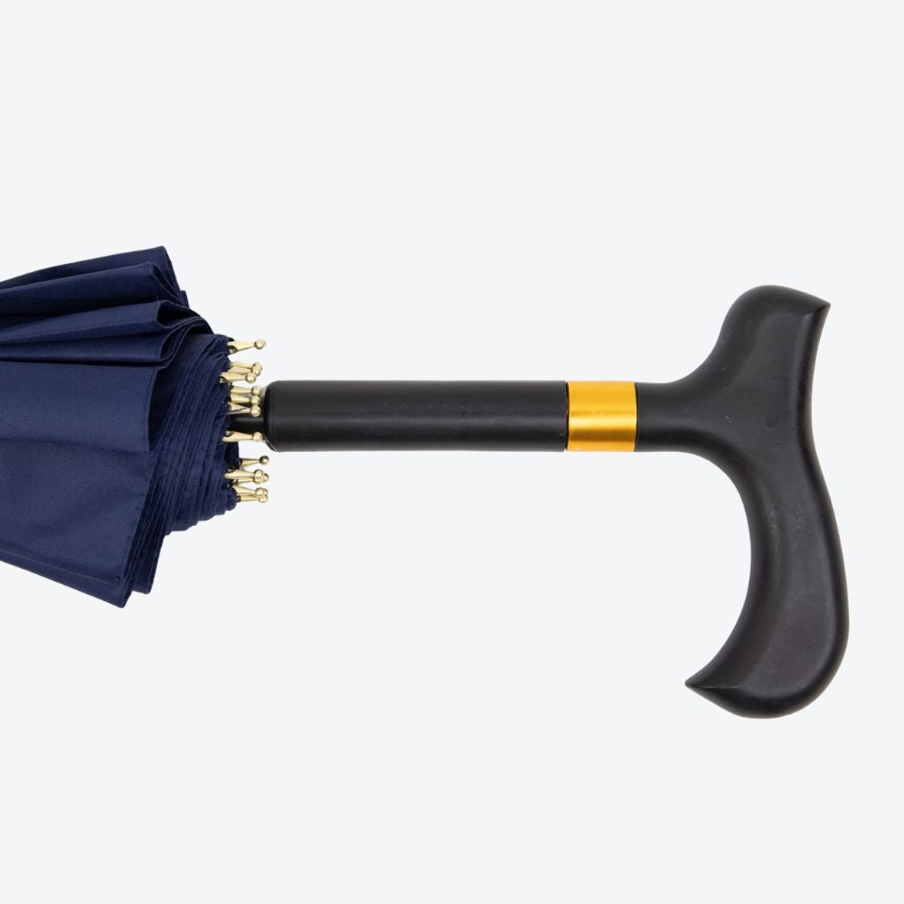 Bastoni Navy Blue Windproof Umbrella Cane