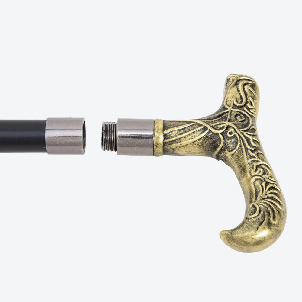 Noble Branches Metal Cane Gold-Bastoni UK