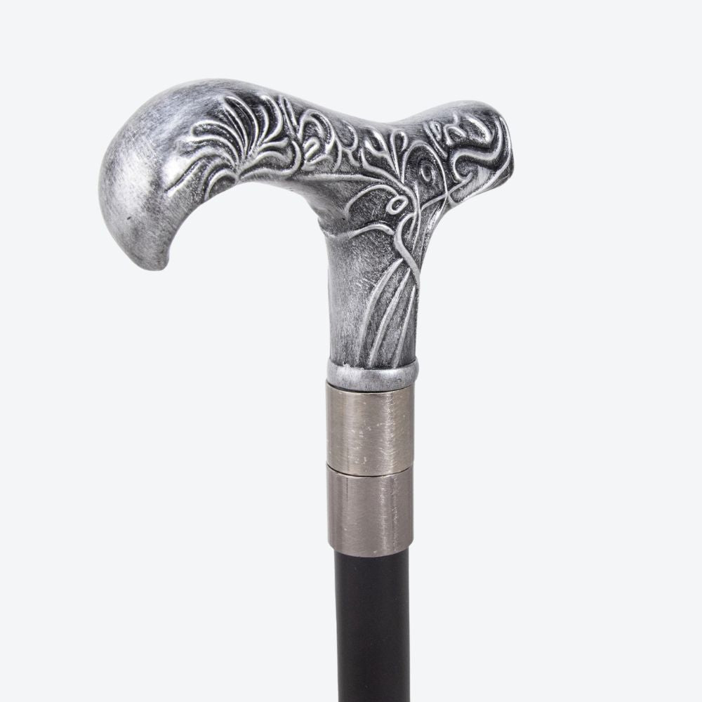 Noble Branches Metal Cane Silver-Bastoni UK