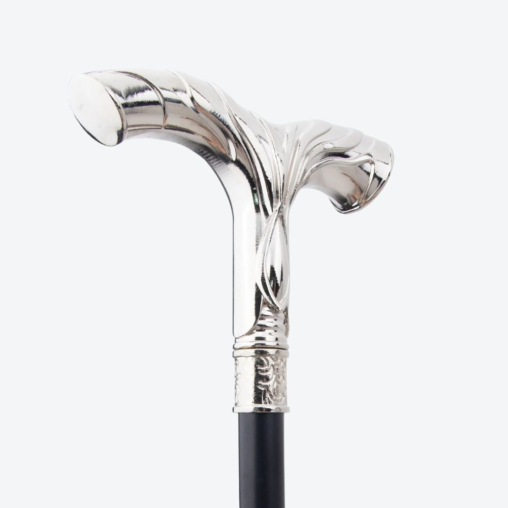 Nordic Luxury Valhalla Silver Bastoni Walking Stick