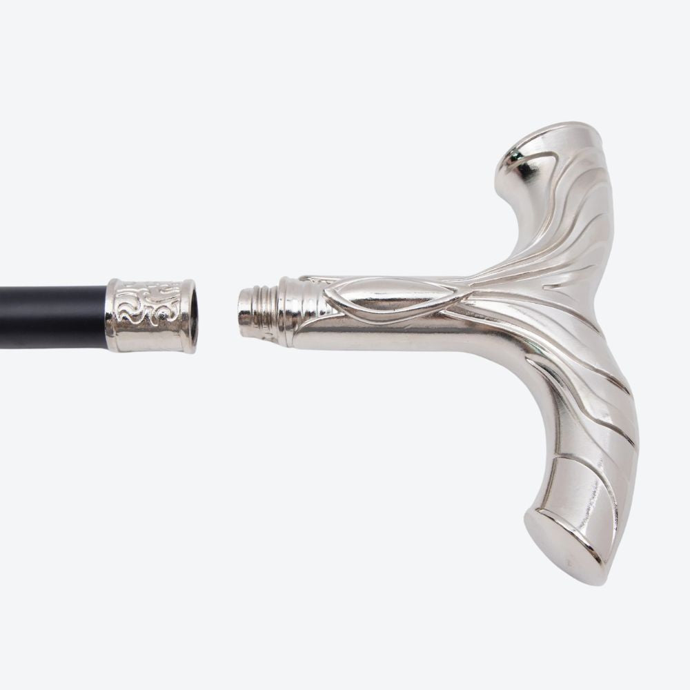 Nordic Luxury Valhalla Silver Bastoni Walking Stick