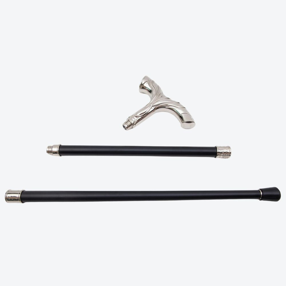 Nordic Luxury Valhalla Silver Bastoni Walking Stick