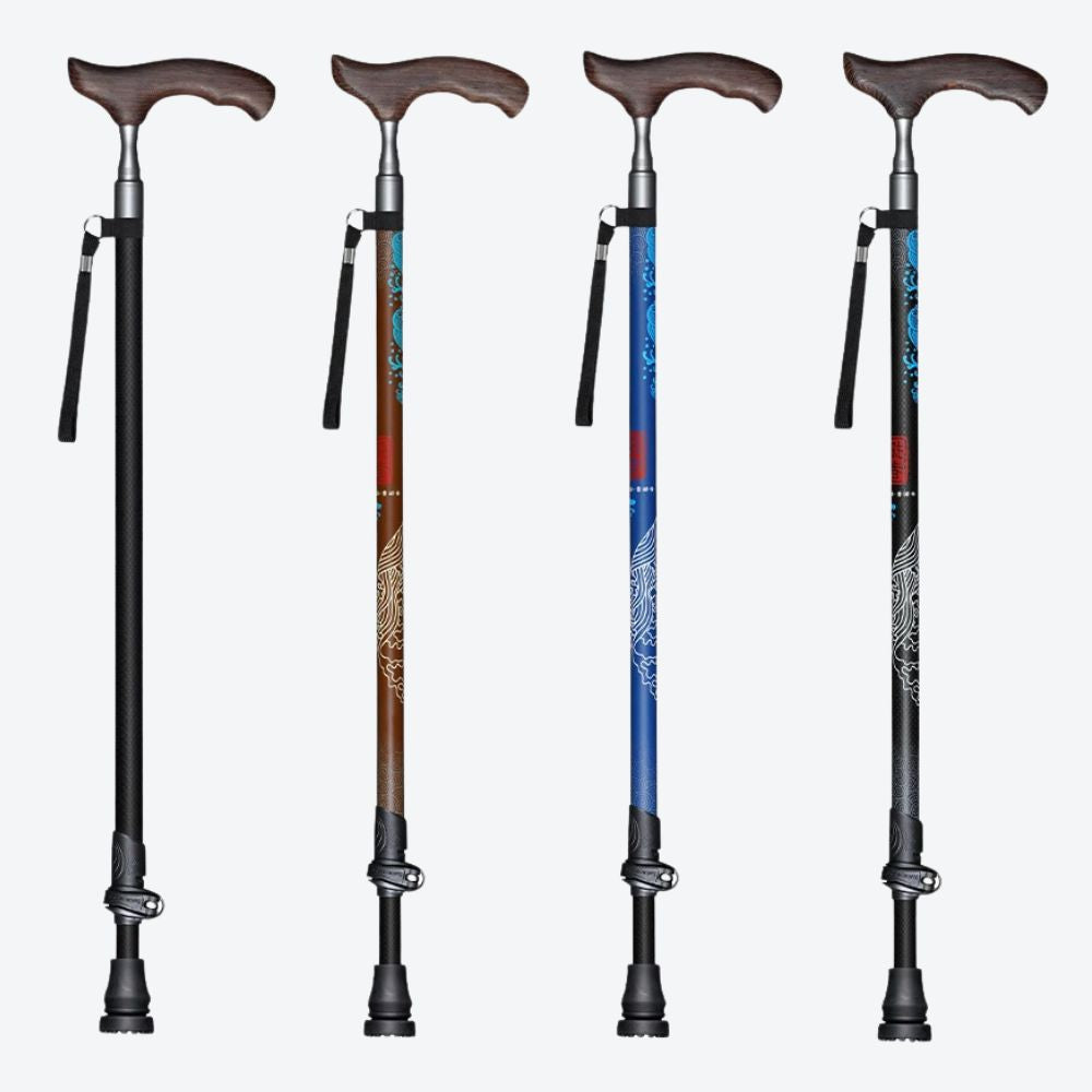 Black Oriental Style Carbon Fiber Walking Stick Lisa Bastoni