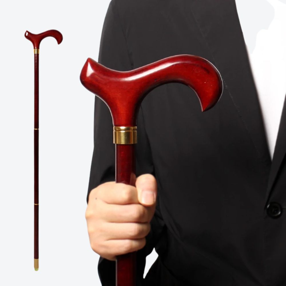 Bastoni Red German Beechwood Walking Stick