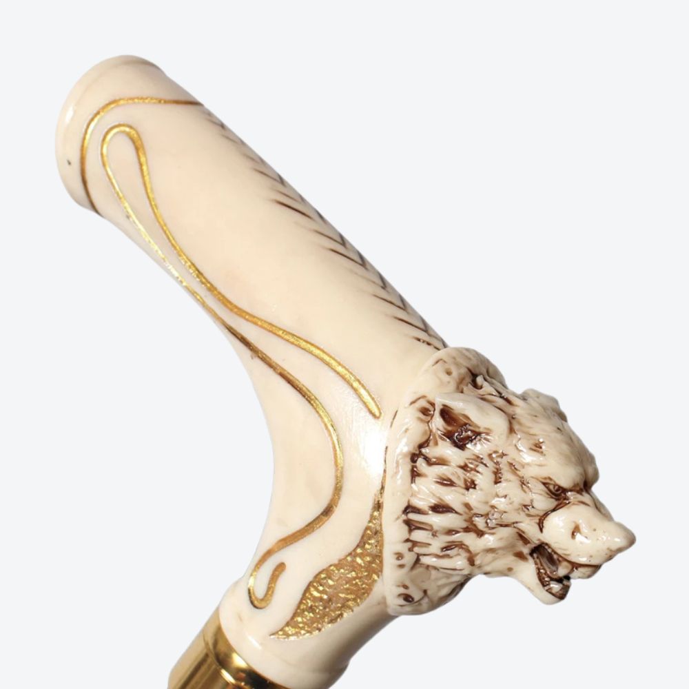 Bastoni Black Imperial Wolf German Beech Wood Walking Stick