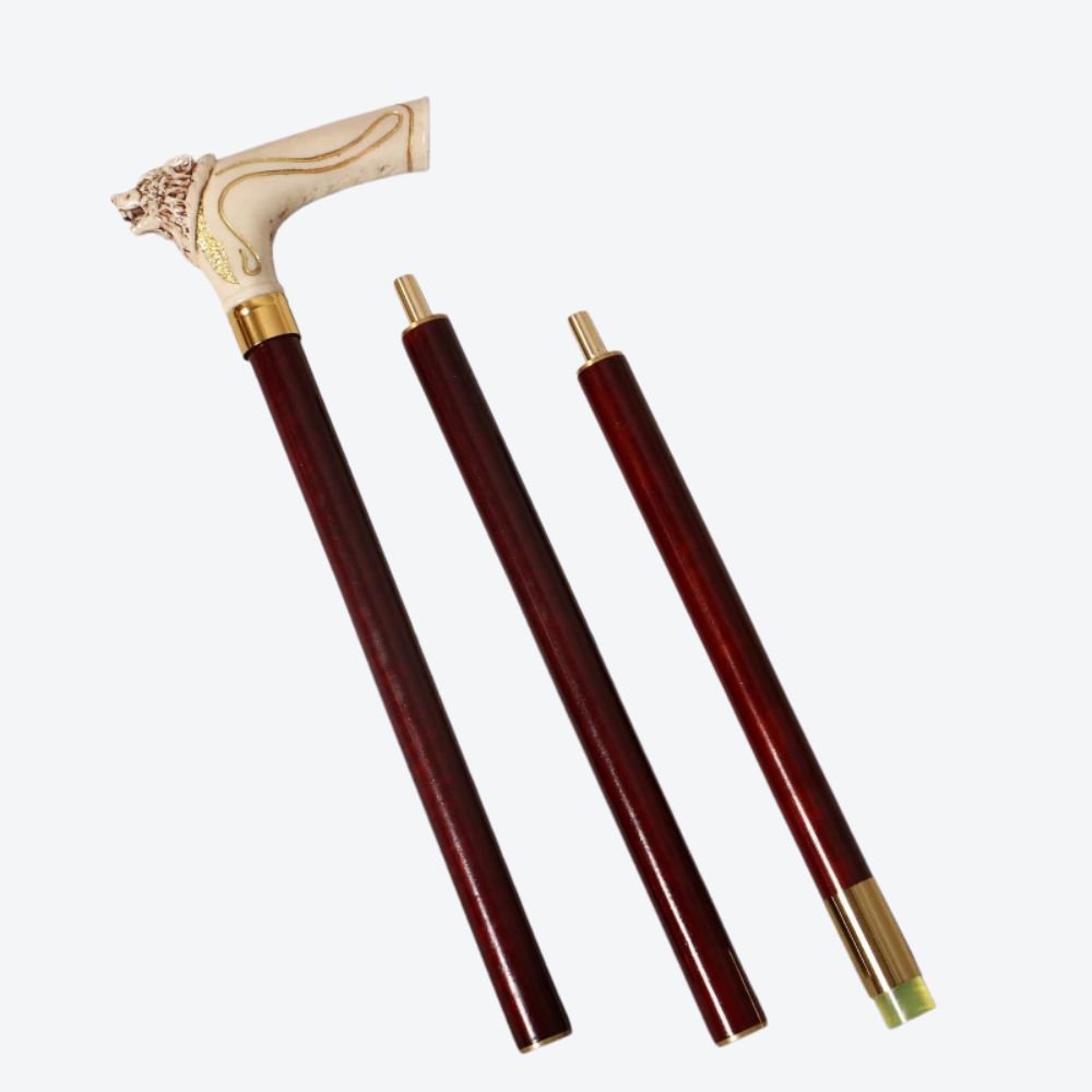 Bastoni Black Imperial Wolf German Beech Wood Walking Stick
