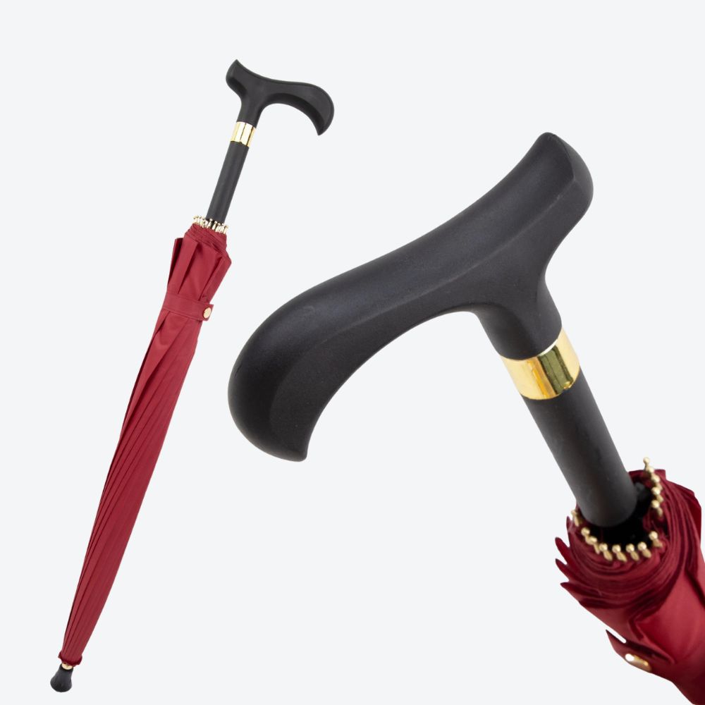 Bastoni Red Windproof Umbrella Cane