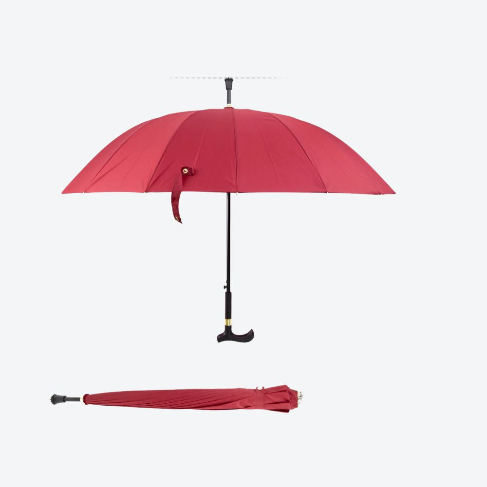 Bastoni Red Windproof Umbrella Cane