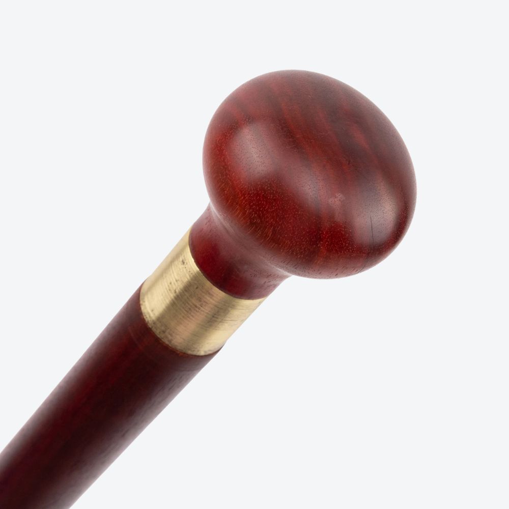 Reddish Wooden Cane with Bastoni Handle