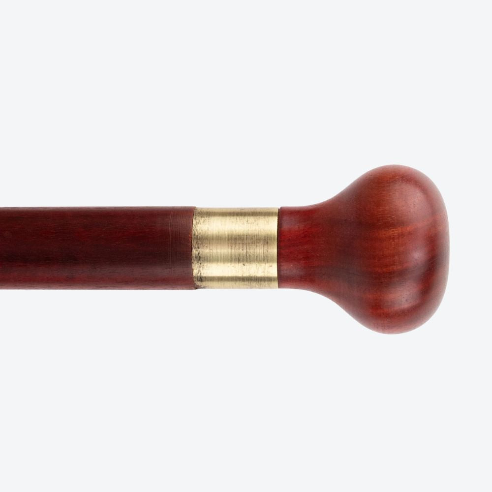 Reddish Wooden Cane with Bastoni Handle