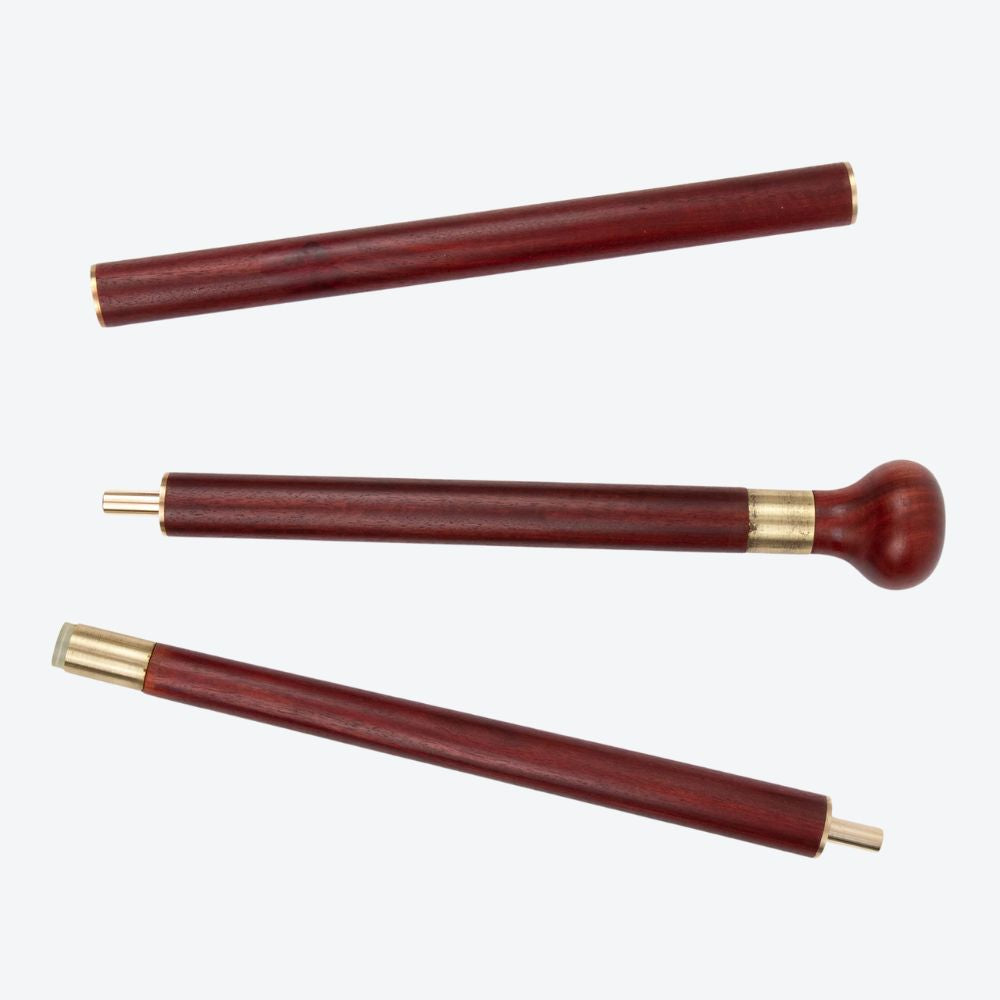 Reddish Wooden Cane with Bastoni Handle