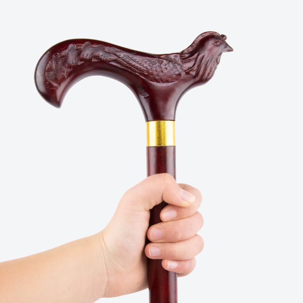 Rooster Country Wooden Cane-Bastoni UK