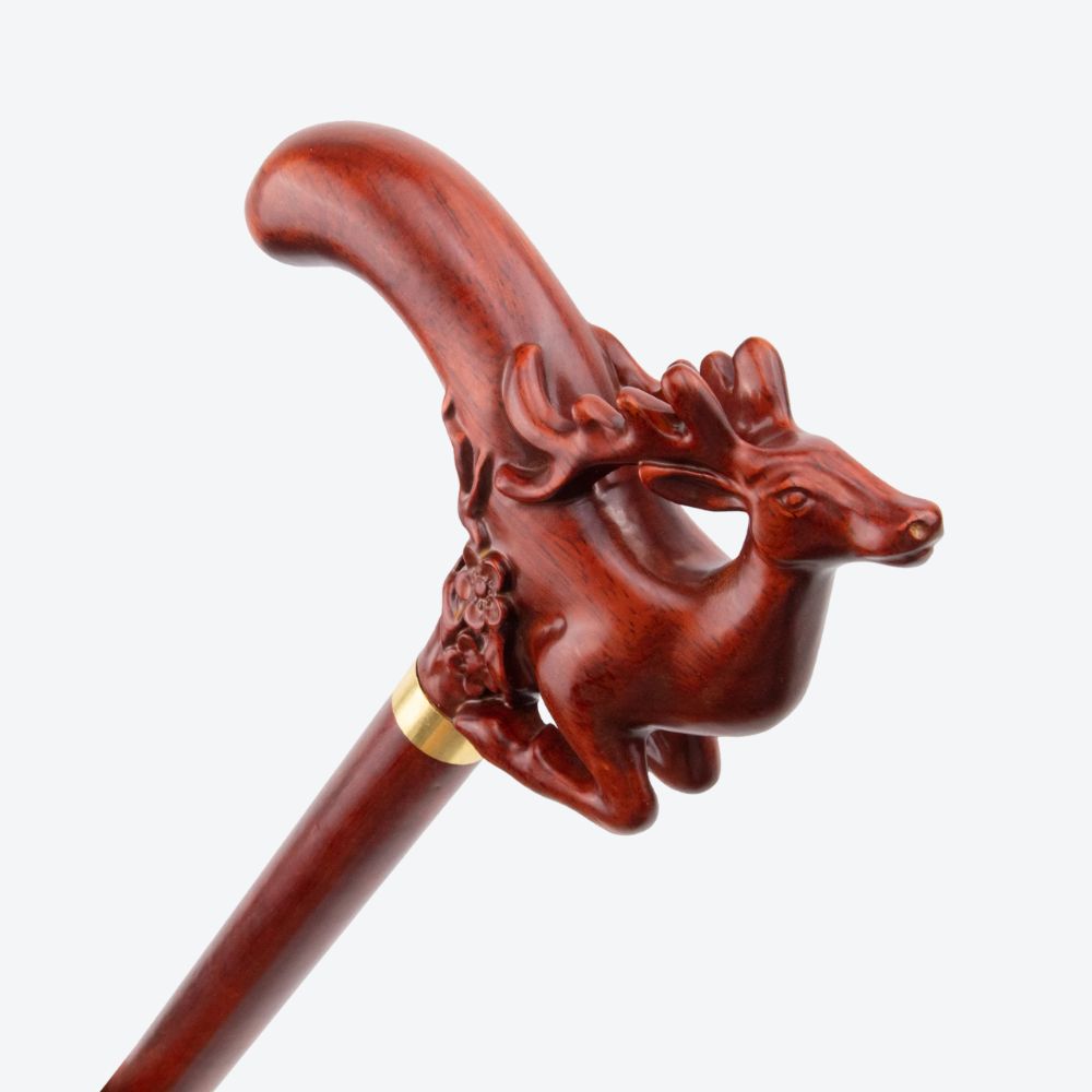Royal Deer Wooden Walking Stick - Bastoni