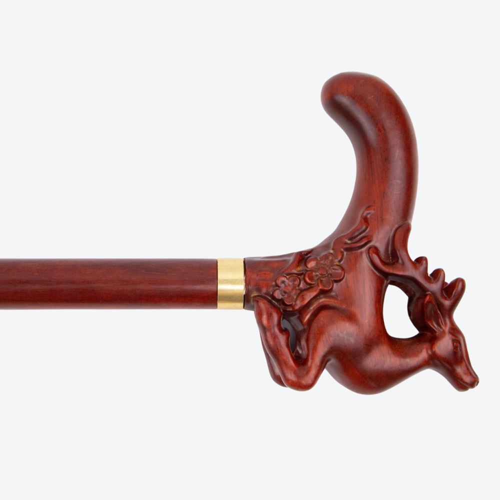 Royal Deer Wooden Walking Stick - Bastoni