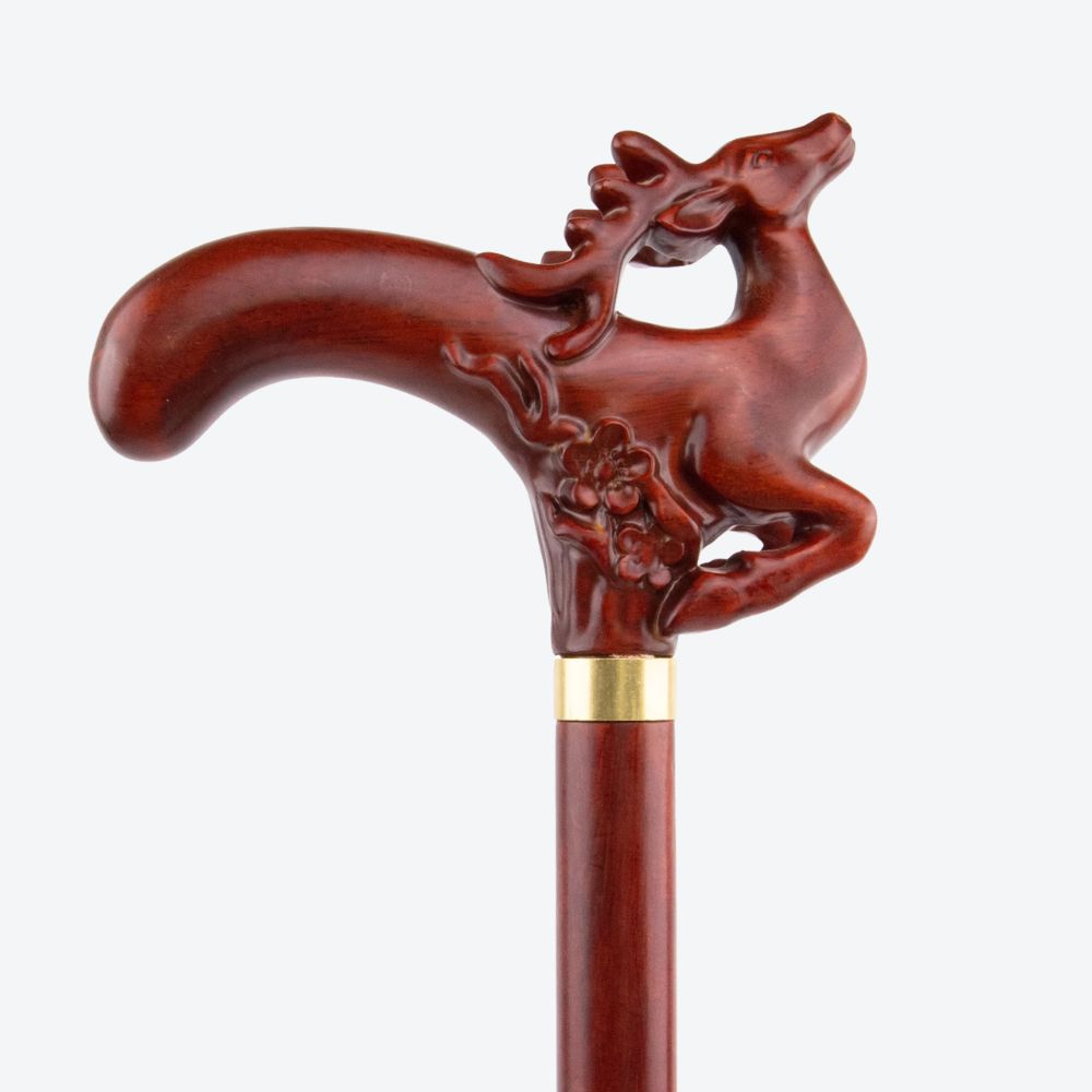 Royal Deer Wooden Walking Stick - Bastoni