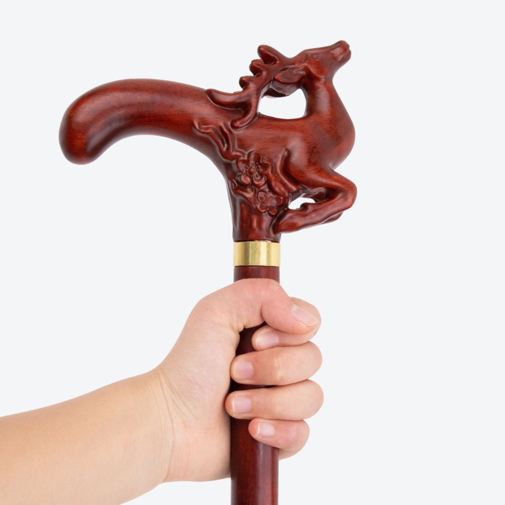 Royal Deer Wooden Walking Stick - Bastoni