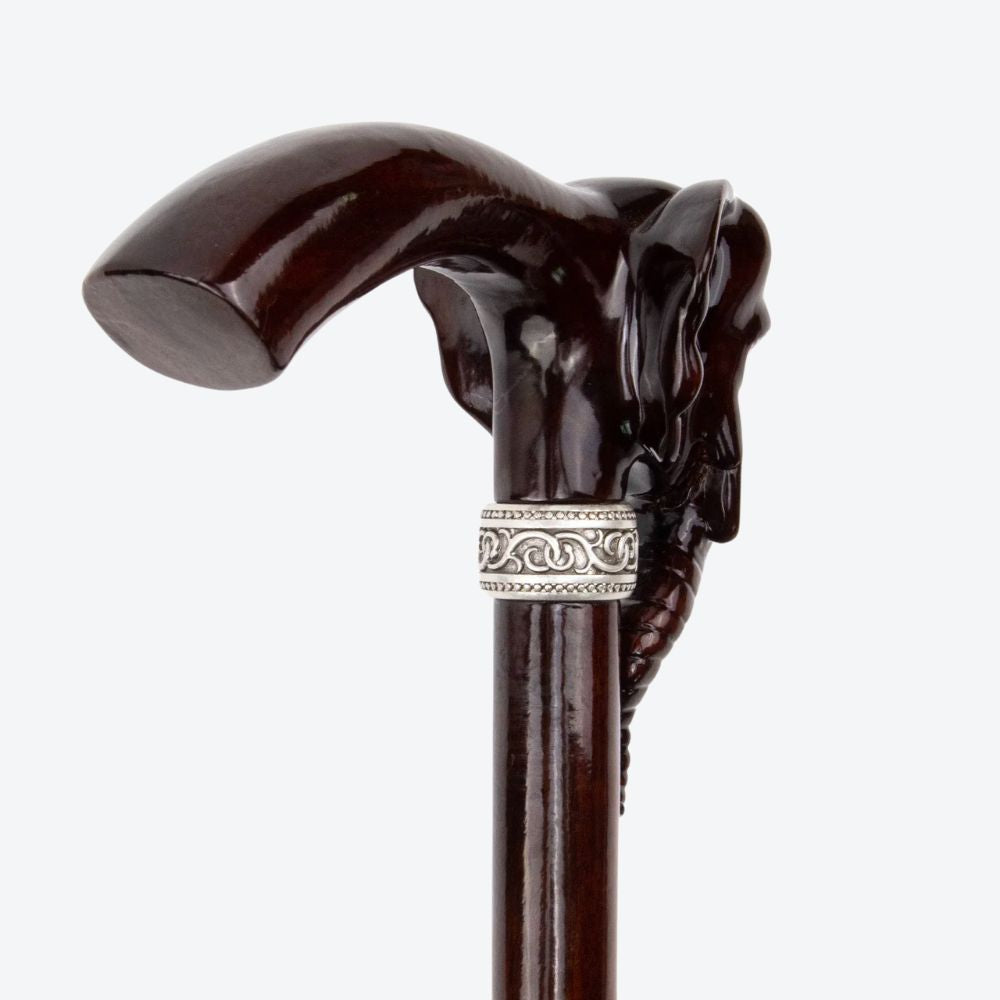 Savanna Imperial Elephant Wooden Walking Stick - Bastoni