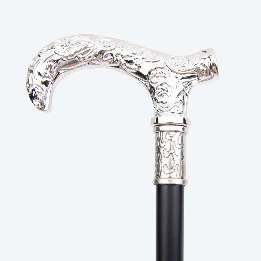 Bastoni Silver Flower Pattern Cane