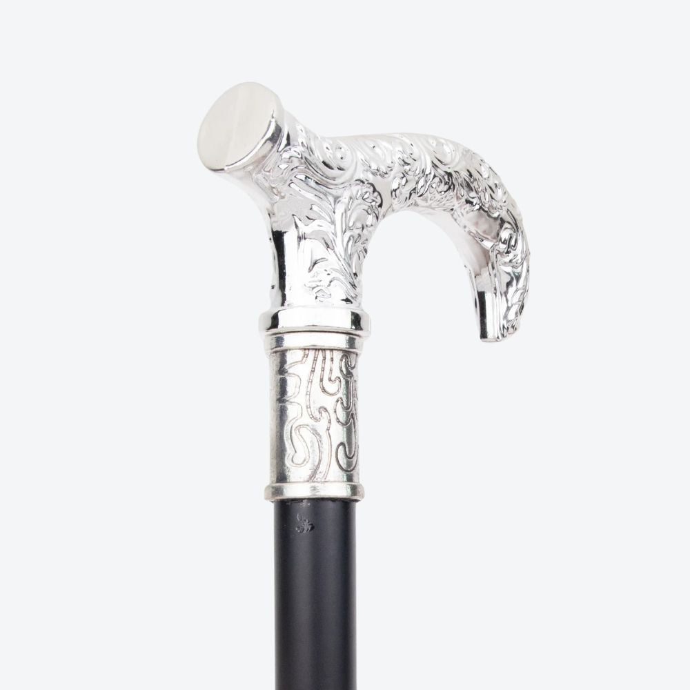 Bastoni Silver Flower Pattern Cane