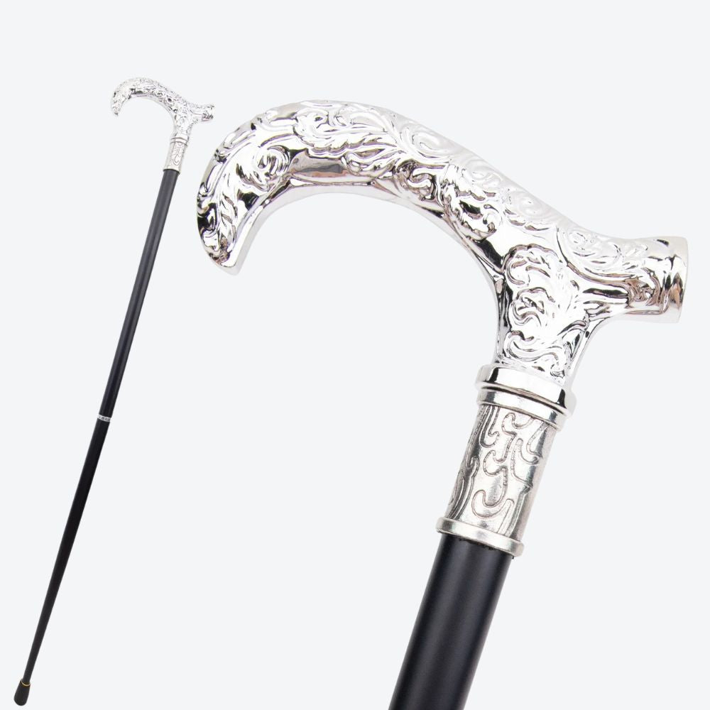 Bastoni Silver Flower Pattern Cane