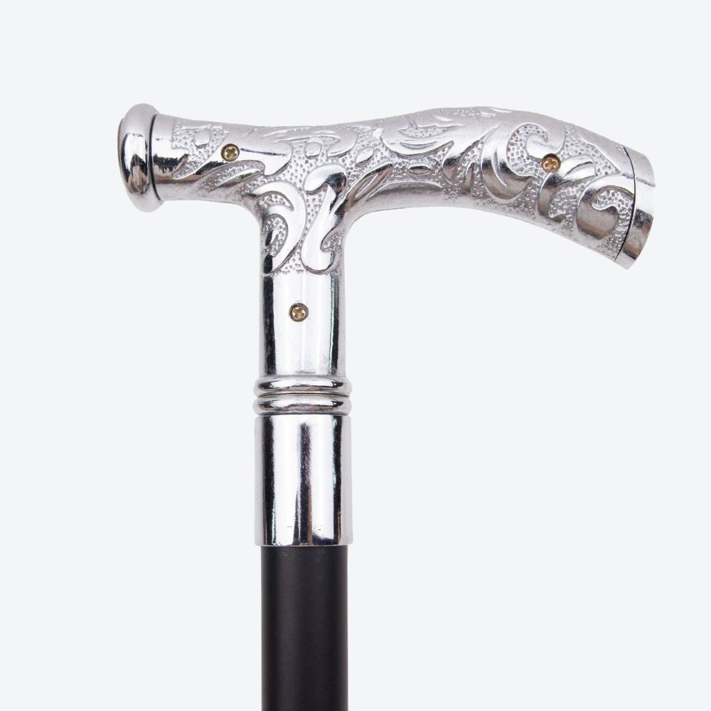 Silver Flower Relief Cane and Bastoni Royalty Totem