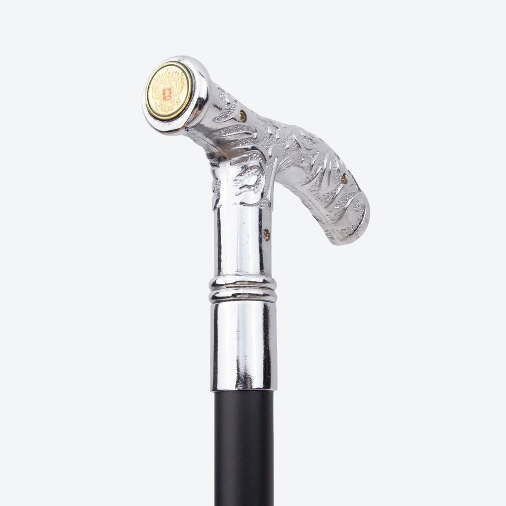 Silver Flower Relief Cane and Bastoni Royalty Totem