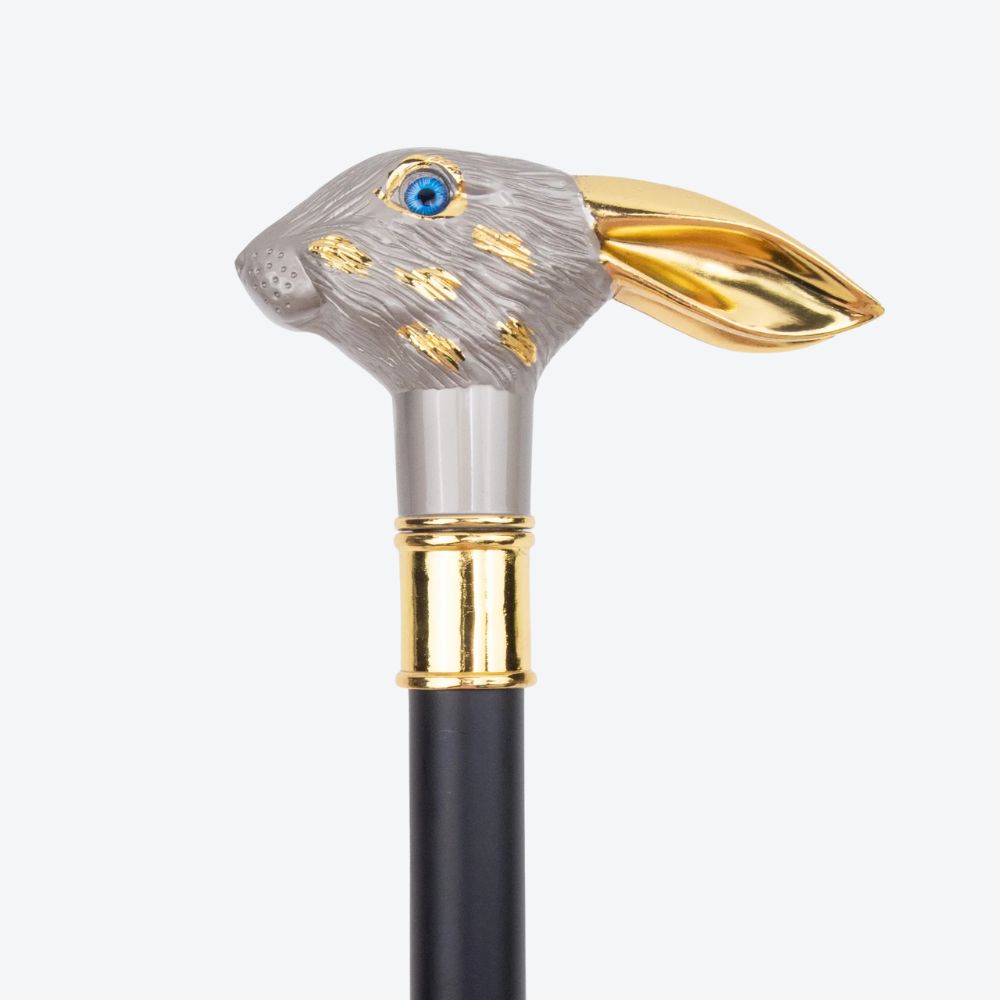 Bastoni Silver/Golden Rabbit Eared Metallic Cane
