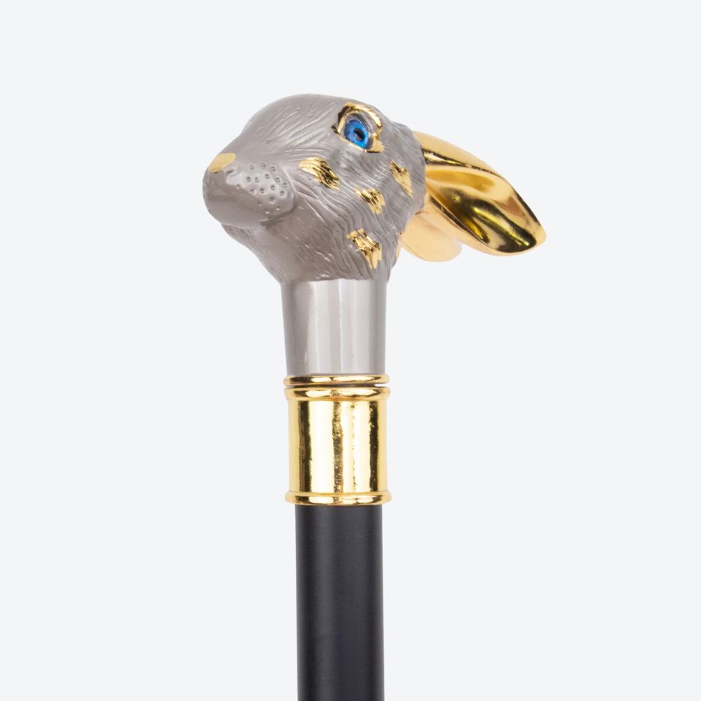 Bastoni Silver/Golden Rabbit Eared Metallic Cane