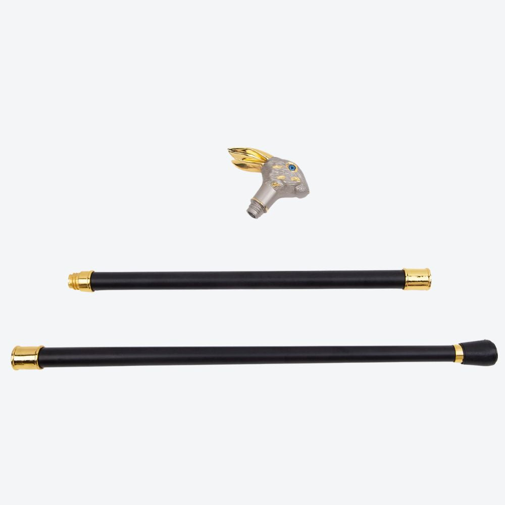 Bastoni Silver/Golden Rabbit Eared Metallic Cane