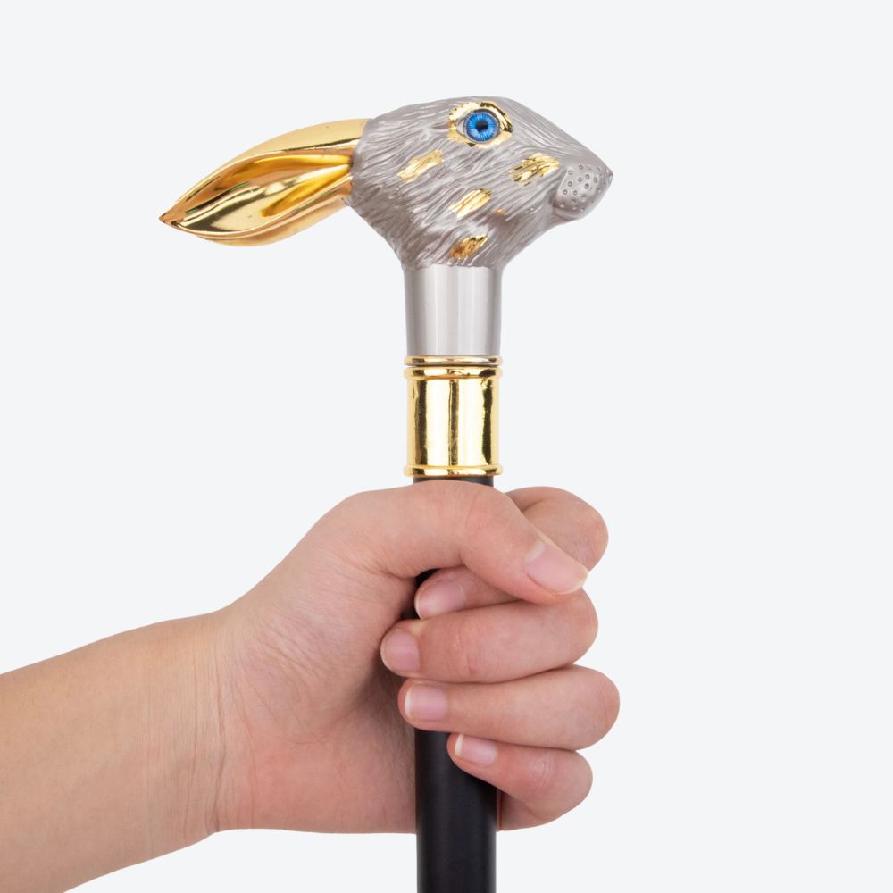 Bastoni Silver/Golden Rabbit Eared Metallic Cane