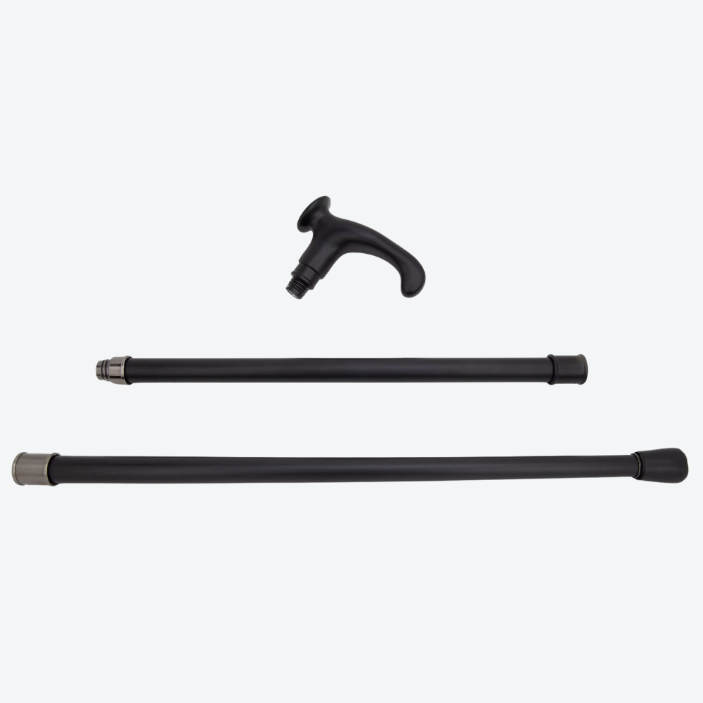 Spiral Shaped Metal Cane Black-Bastoni UK