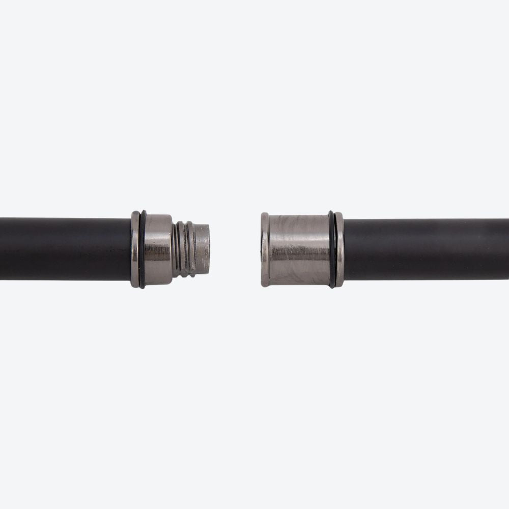 Spiral Shaped Metal Cane Black Right-handed-Bastoni UK
